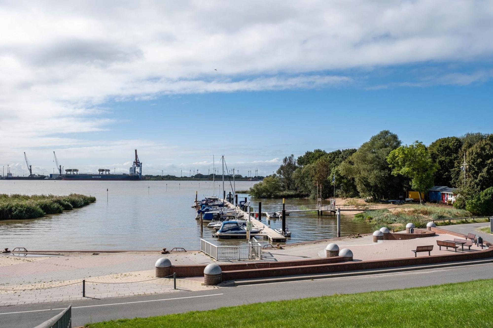 Ferienwohnung Flut Am Weserstrand Sandstedt Eksteriør billede